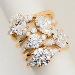 Lab-grown diamond yellow gold engagement rings