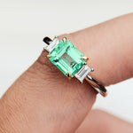 Brazilian Emerald Engagement Ring