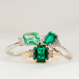 Coloured gemstone engagement rings