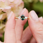 18ct yellow gold sapphire ring