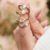 Lab-grown diamond yellow gold engagement rings