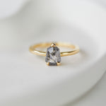 Salt and pepper engagement ring