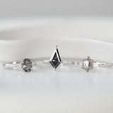 Salt and pepper engagement ring