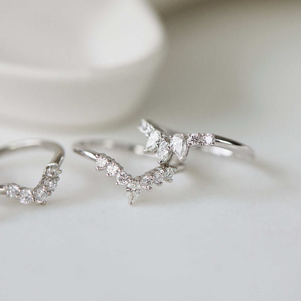 Platinum diamond wedding ring women