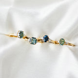 Coloured gemstone engagement rings