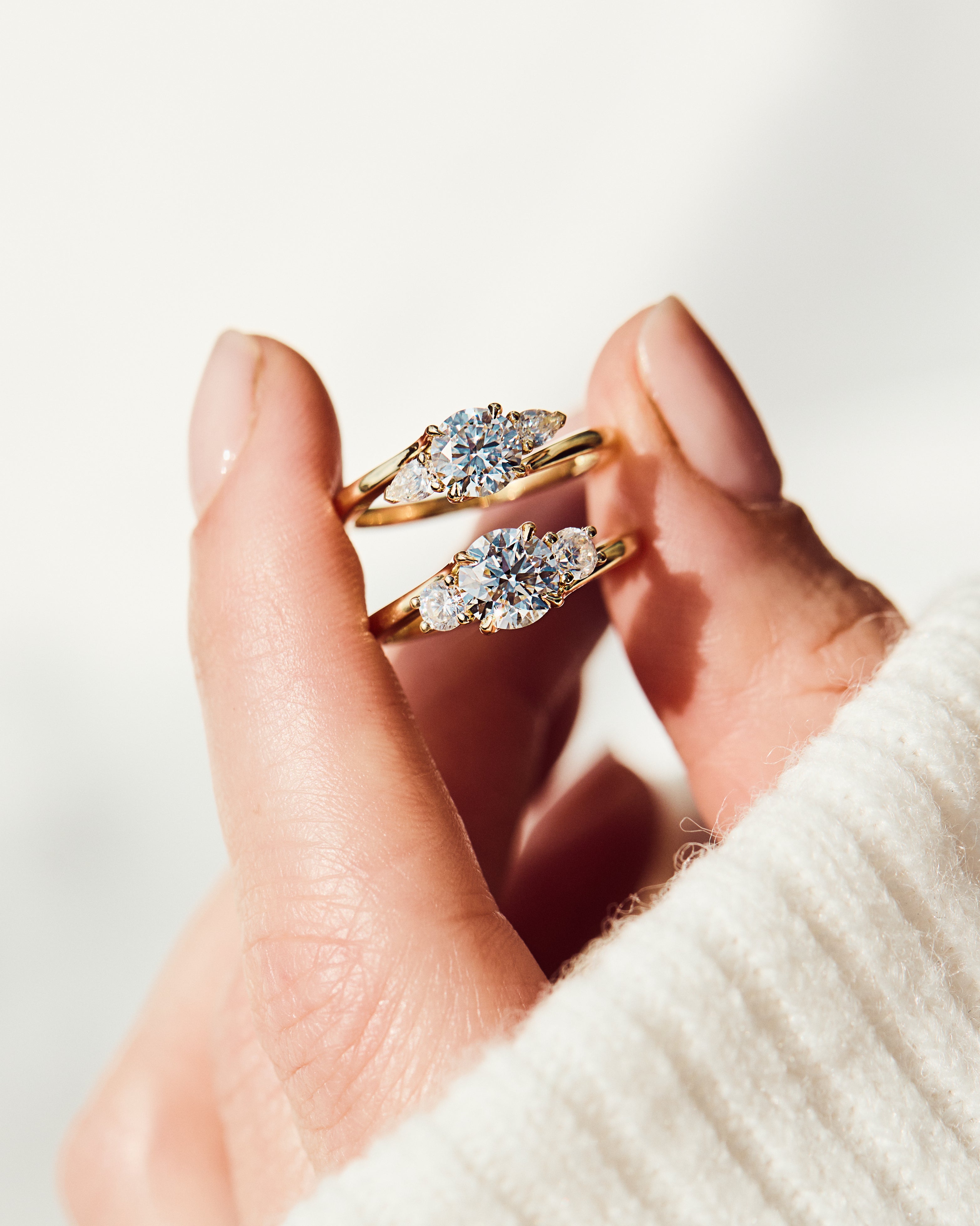Round Brilliant Cut Lab Grown Diamond Engagement Ring