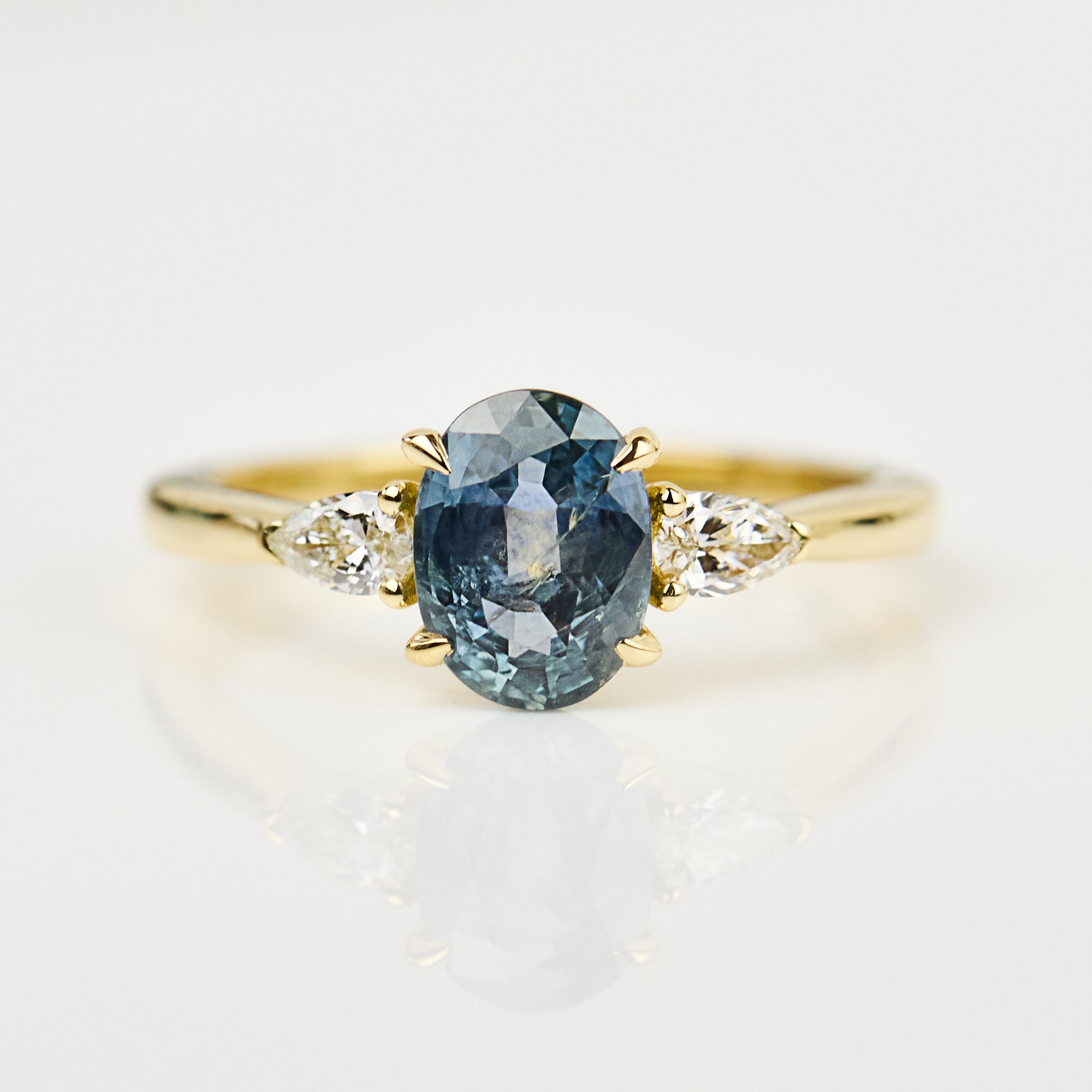 Coloured gemstone engagement rings