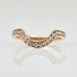 18ct rose gold diamond wedding ring women