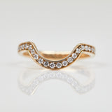 18ct rose gold diamond wedding ring women