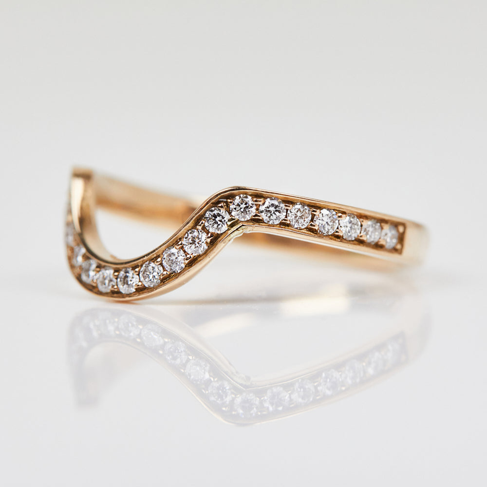 18ct rose gold diamond wedding ring women