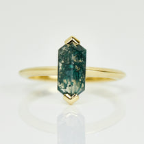 Coloured gemstone engagement rings