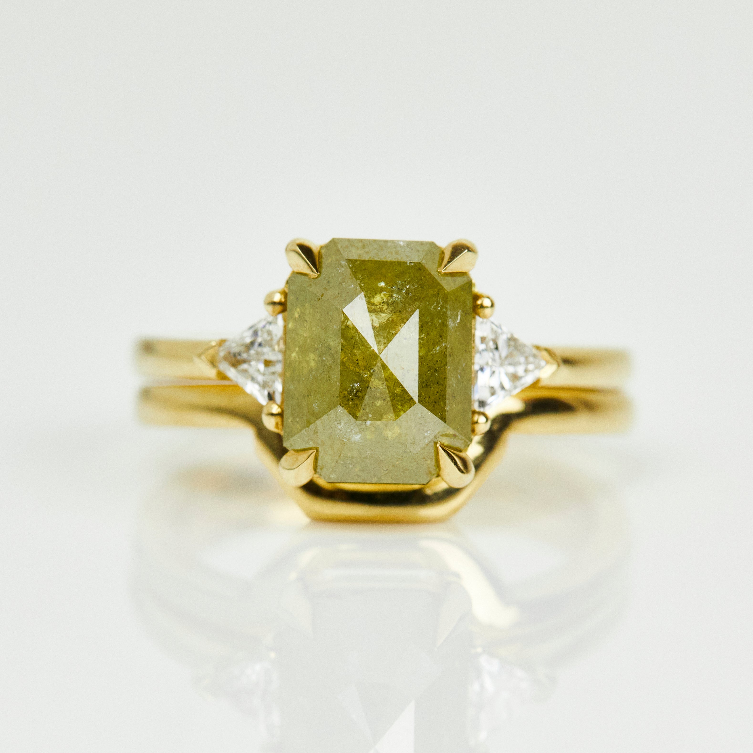 Coloured gemstone engagement rings