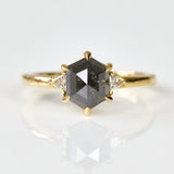 Salt and pepper engagement ring