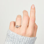 Salt and pepper engagement ring