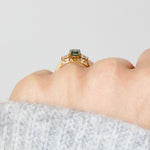 Oval Green Sapphire Engagement Ring