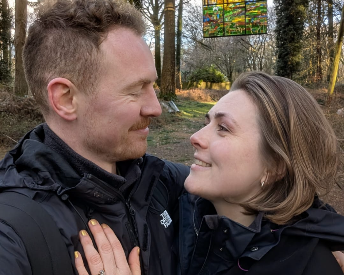 Couple proposal moment 