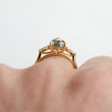 salt and pepper engagement ring