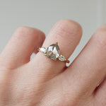 salt and pepper engagement ring