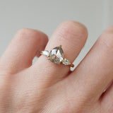 salt and pepper engagement ring