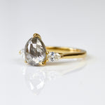salt and pepper engagement ring