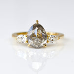 salt and pepper engagement ring
