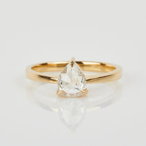 Icy Salt and Pepper Solitaire diamond ring
