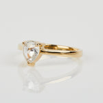 Icy Salt and Pepper Solitaire diamond ring