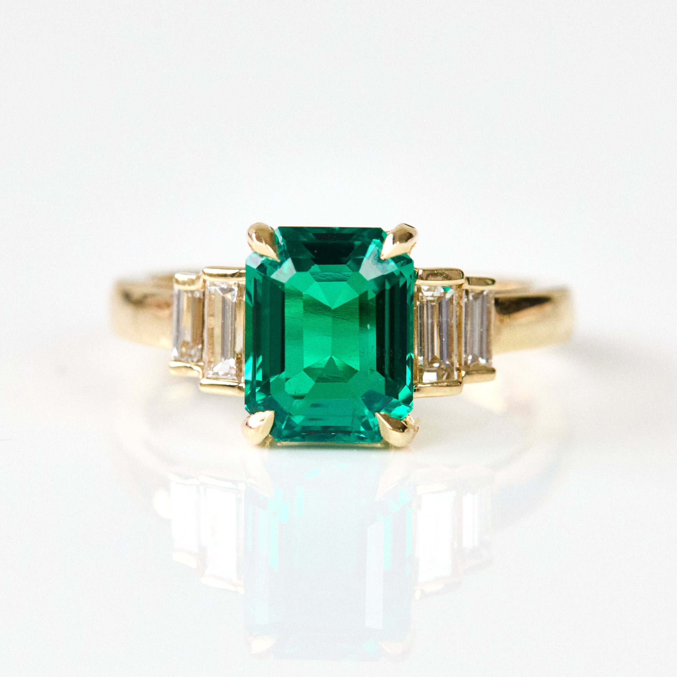 Coloured gemstone engagement rings