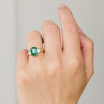 Coloured gemstone engagement rings