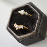 18ct yellow gold brilliant round cut trilogy lab grown diamond ring UK