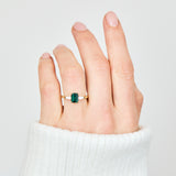 Lab Grown Emerald Cut Emerald Engagement Ring