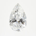 Modern pear-shaped rose-cut IGI-certified lab-grown diamond gemstone.