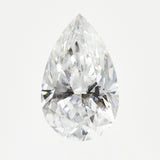 Modern pear-shaped rose-cut IGI-certified lab-grown diamond gemstone.