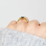 Oval Australian Green Sapphire Engagement Ring
