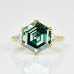 Coloured gemstone engagement rings