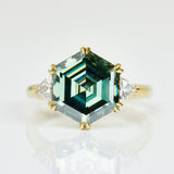 Coloured gemstone engagement rings