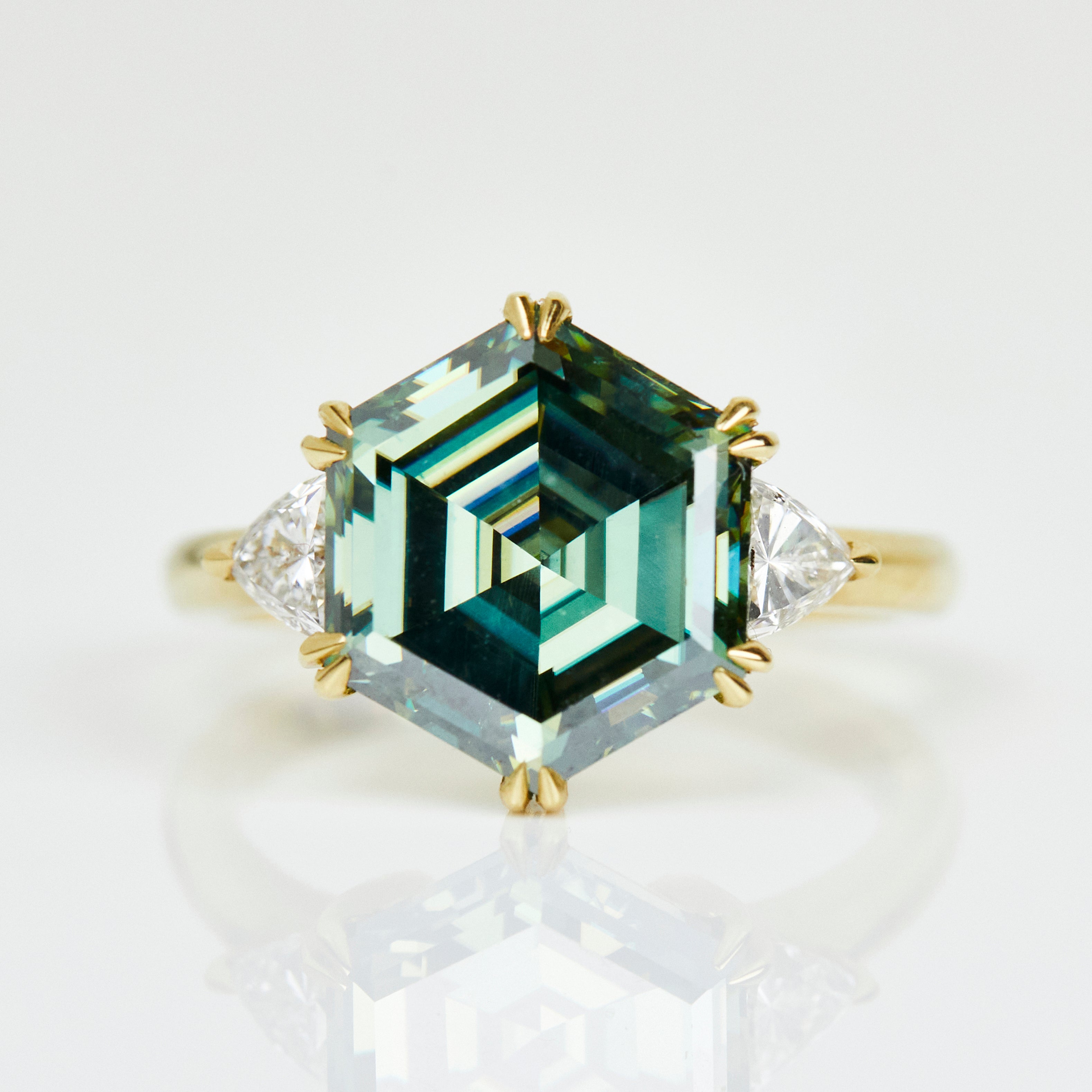 Coloured gemstone engagement rings