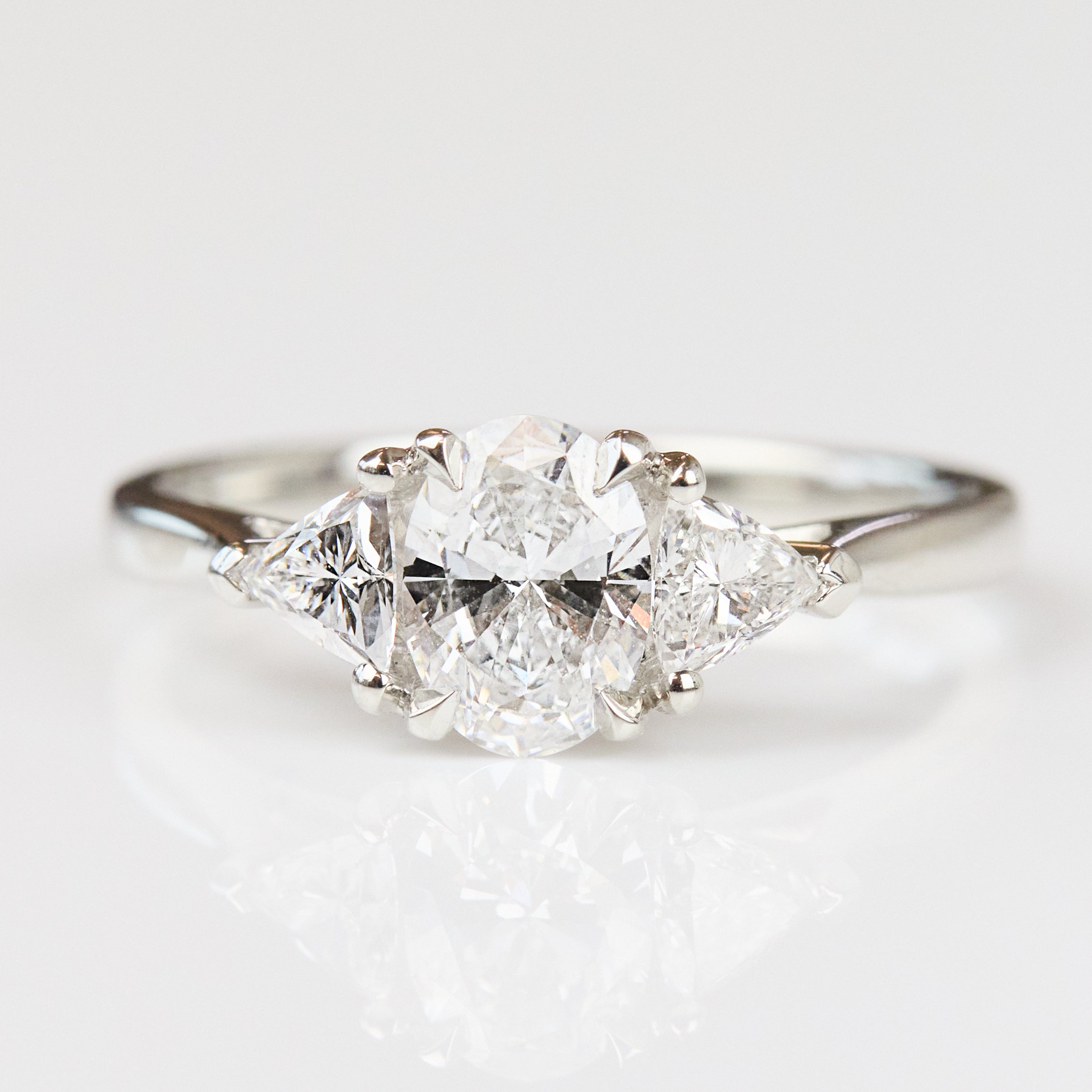 Oval Lab-Grown Engagement Ring Trilogy