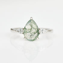 Coloured gemstone engagement rings