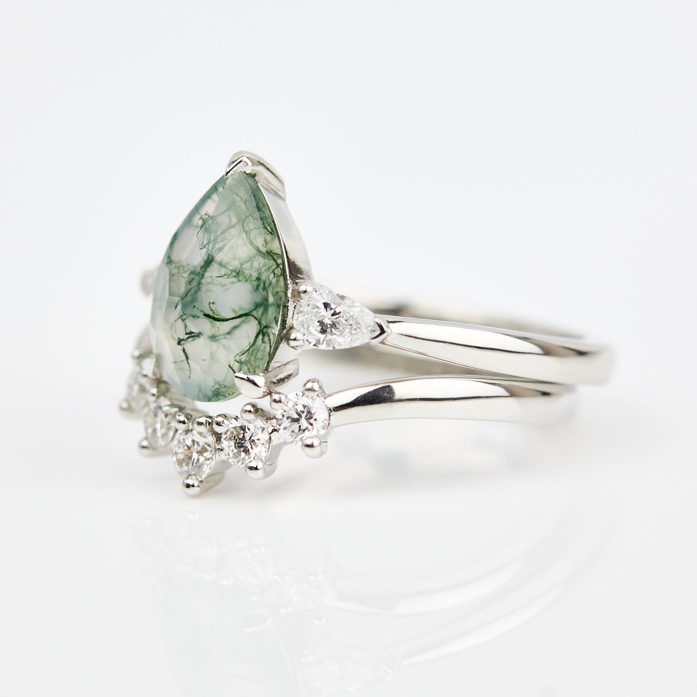 Coloured gemstone engagement rings