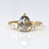 salt and pepper engagement ring