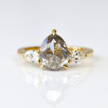 salt and pepper engagement ring