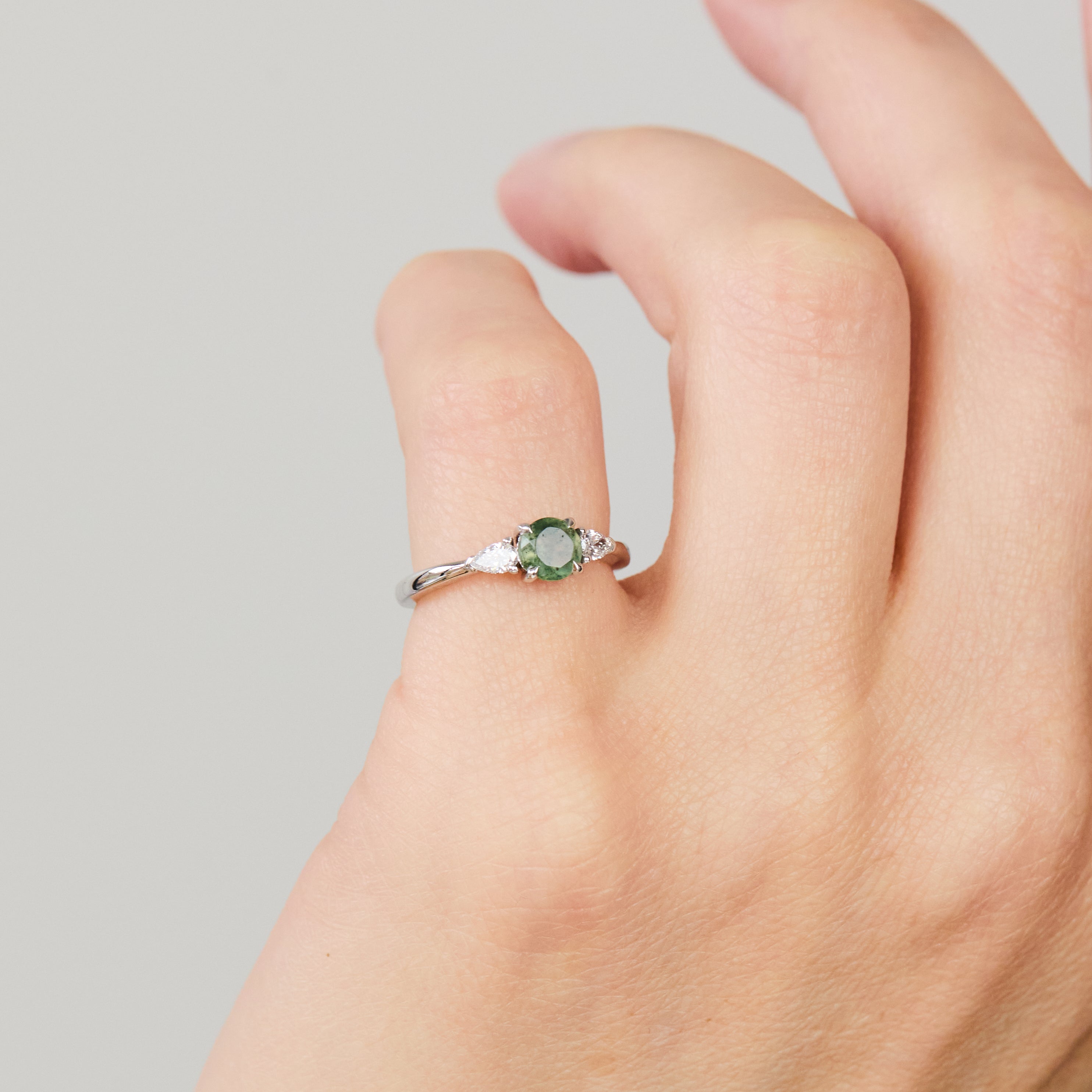 Coloured gemstone engagement rings