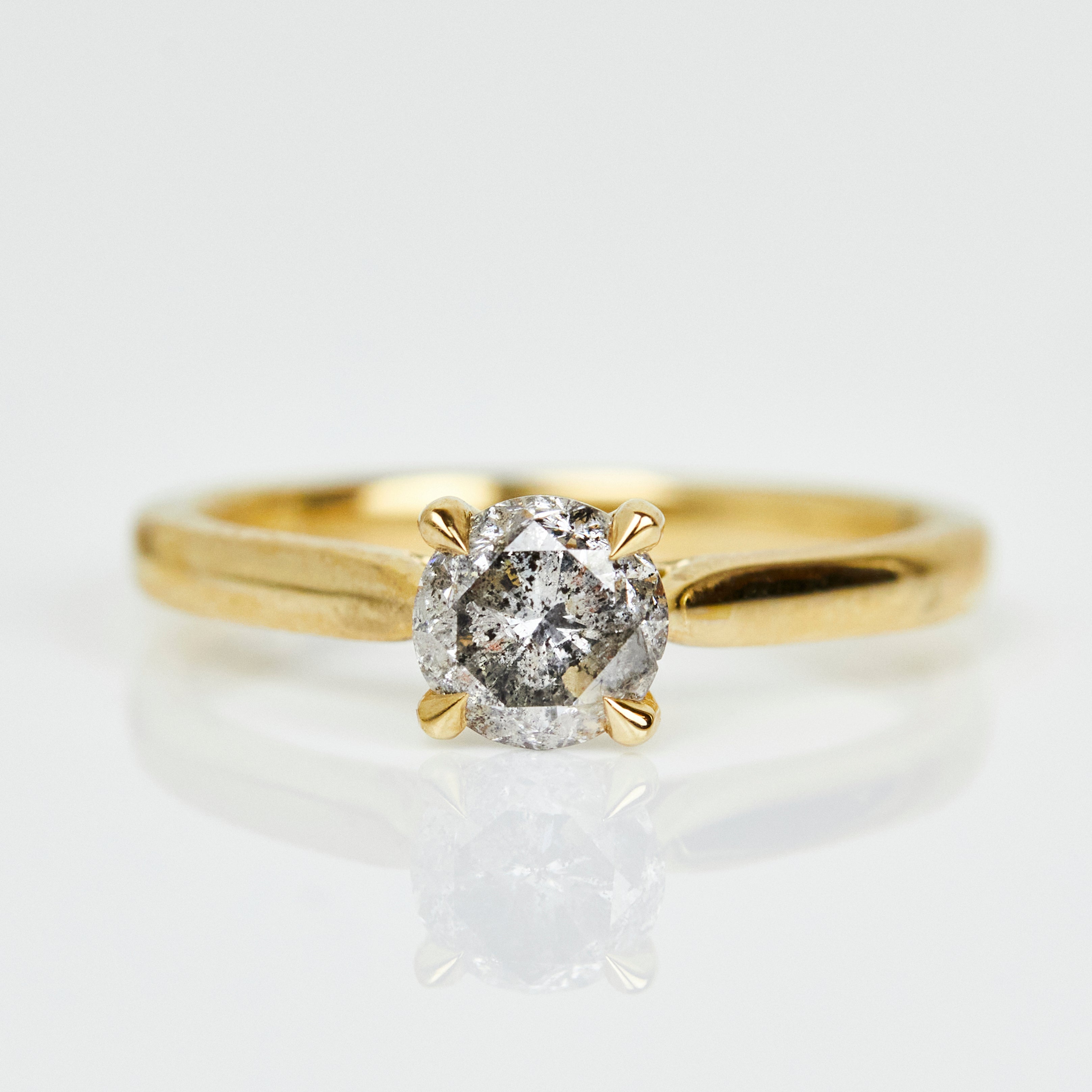 Salt and pepper engagement ring