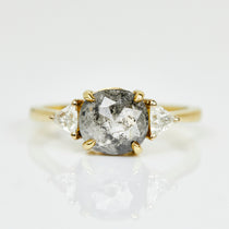 ​Salt and pepper engagement ring