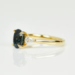 Teal sapphire rings