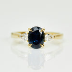 Teal sapphire rings