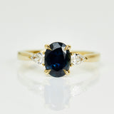 Teal sapphire rings