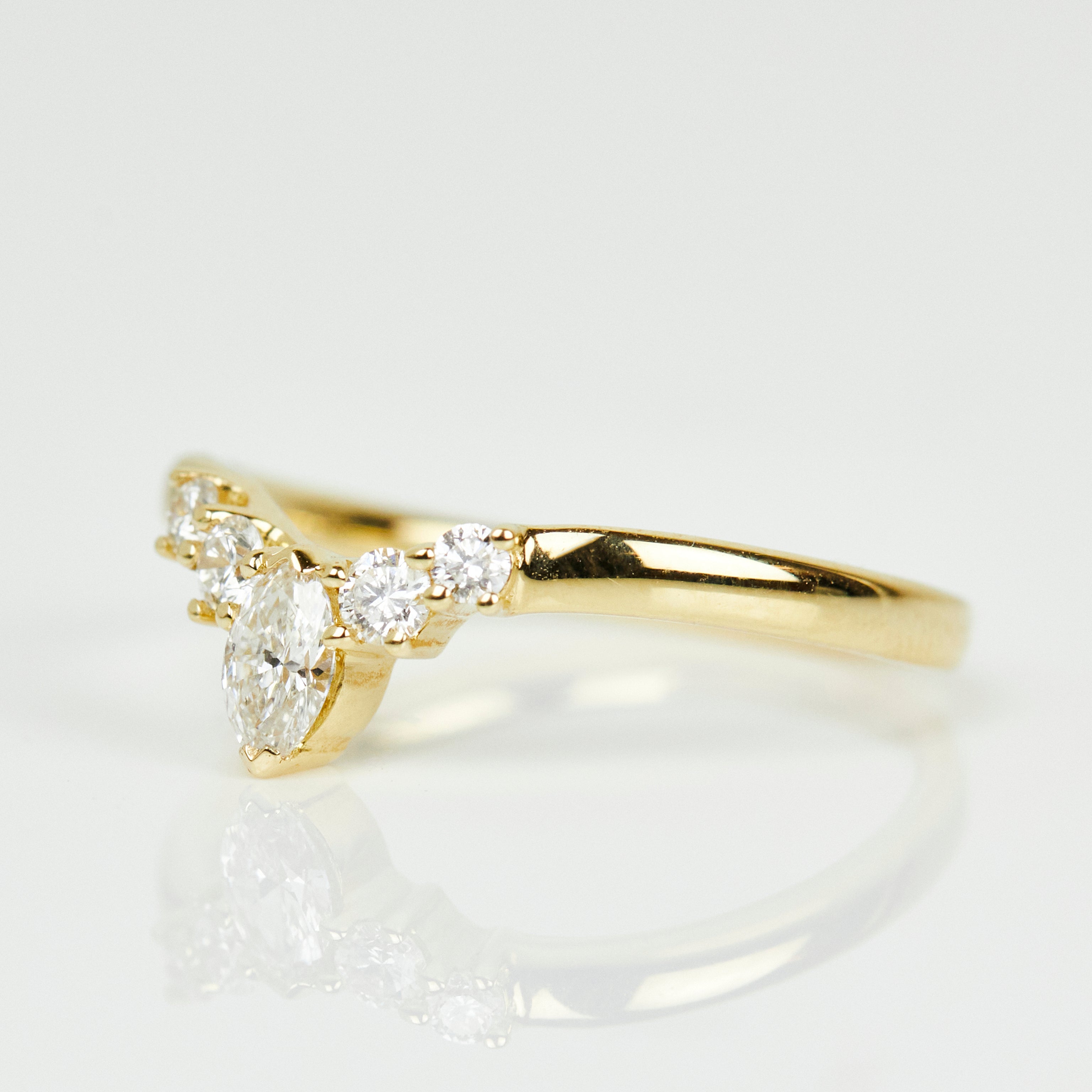 18ct yellow gold diamond wedding ring women