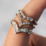 Diamond Wishbone Wedding Band